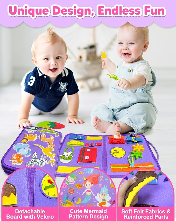 Busy Board Montessori Toys for Toddler Boy Girl Gifts Busy Book | Airplane Car Travel Toy, Learning Educational Toys, Activity Book, Toddler Activities, Sensory Toys, Fine Motor Skills