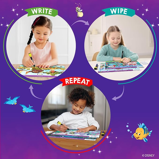 Skillmatics Search and Find Preschool Toy – Disney Princess, Gift for Kids | Write & Wipe Mats, Back to School, Learning & Educational Toy, Handwriting Aid, Toddlers & Kids, Arts & Crafts, Ages 3, 4, 5
