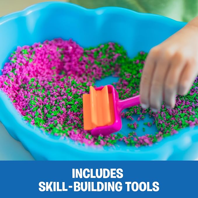 Educational Insights Pluffle Sensory Station - Tactile Sensory Toys for Toddlers 3-4, Mess Free Slime Alternative, Satisfying Foam Sand Bin Filler, All-in-One Kit with Tools and Supplies