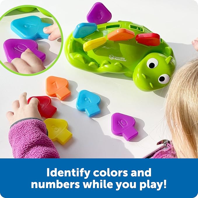Learning Resources Steggy the Fine Motor Dino - 11 Pieces, Ages 18+ months Toddler Learning Toys, Fine Motor and Sensory Toy, Toddler Montessori Toys, Dino Toys, Preschool Toys