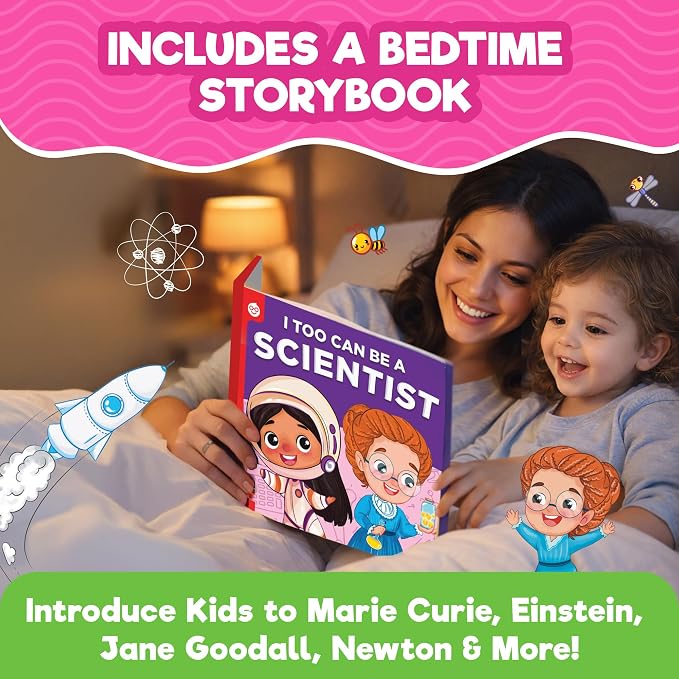 Doctor Jupiter Preschool Science Kit for Girls Ages 3-5, Birthday Gift | Science Kits for Kids Ages 3-5, 100+ Experiments, Birthday Gift Ideas for Girls Ages 3,4, Learning & Educational Toy