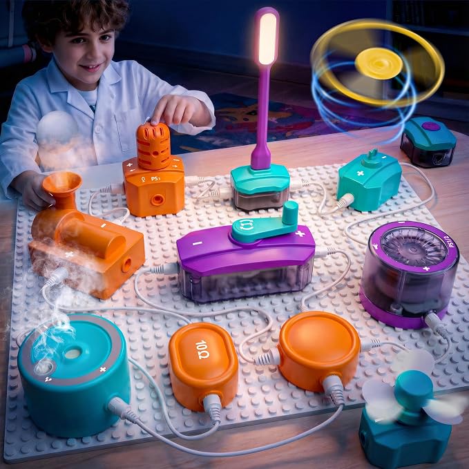 Science Kits for Kids Age 5-7 8-12, Over 450 Projects, 45 Circuit Parts, STEM Toys for Ages 8-13 6-8, Electric Circuit Kit for Kids Ages 4-8, Science Gifts for 5 6 7 8 Year Olds Boys Girls