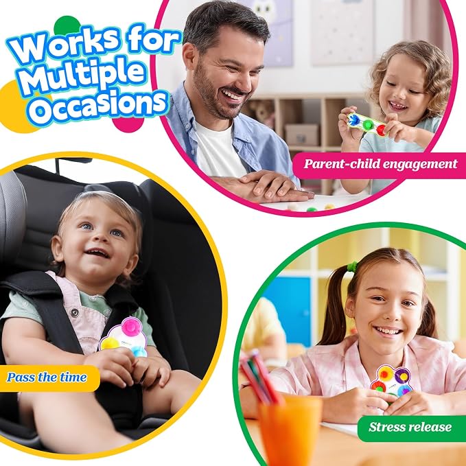 LESONG Sensory Toys for Kids with Autism: 4 Pack Color Sorting Fidget Toys - Sensory Games for Toddlers - Calm Down Color Matching Toy for Boys Girls