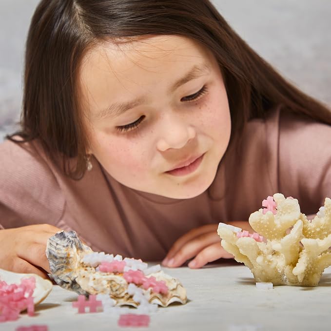 PLUS PLUS 240 Piece Pearl Mix Tube & Baseplate - Waffle Blocks Stem Toy | Sensory Bin Fillers, Gifts for Boys & Girls, Classroom Must Haves, Christmas Stocking Stuffers for Kids, Math Manipulatives