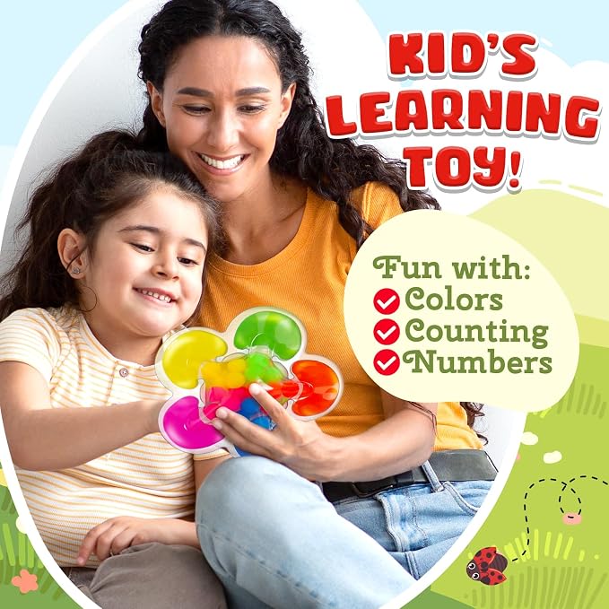 Color Sorting Sensory Toy for Kids, Toddler Travel Toys Roadtrip Essenstial | Squeeze Toy Quiet Fidget For Classroom, Preschool Learning Activities, Calm Down Corner Supply Autism Toys for Kid Ages 1 2 3