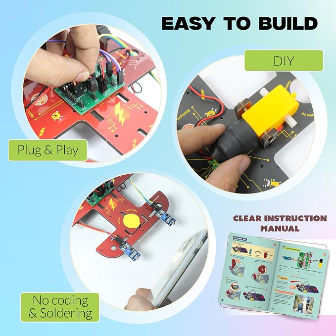 ButterflyEdufields 40in1 STEM Robotics Kits for Kids 8-12 Years | DIY Robots Projects for Kids with Electronics Board & Sensors | Best Educational Homeschooling Gift for 8 10 12 Years | 100+ Parts | 100+ Parts | Engineering Science Kit | Build 40 Robot...