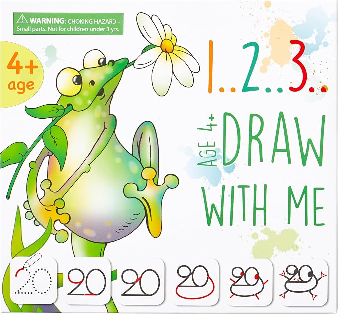 MD CREATIVE Draw & Trace Numbers Educational Toy for Girls & Boys 3-6 | Birthday Gift for a 4 Year Old Girl, Crafts for Kids Ages 4-8, Drawing Cards for Kids, Learn to Count, Number Recognition