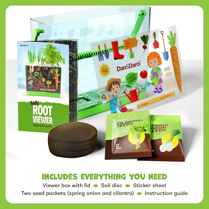 Root Viewer Kit for Kids - Grow Your Own Plant for Boys & Girls Gifts | Birthday Gifts for Boy, Girl 4, 5, 6, 7, 8, Year Old - Science STEM Toy & Craft Growing Kits for Ages 4-8, 6-8 Years