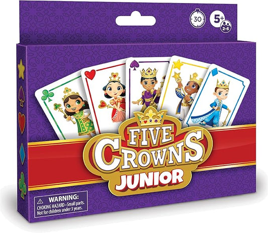 Five Crowns JR Rummy Style Card Game for Kids, Cards for Family Game Night | Family Game Night, Travel Games, Screen-Free, Holiday Game, Playing Cards, Kids Card Game, 5 Year Old