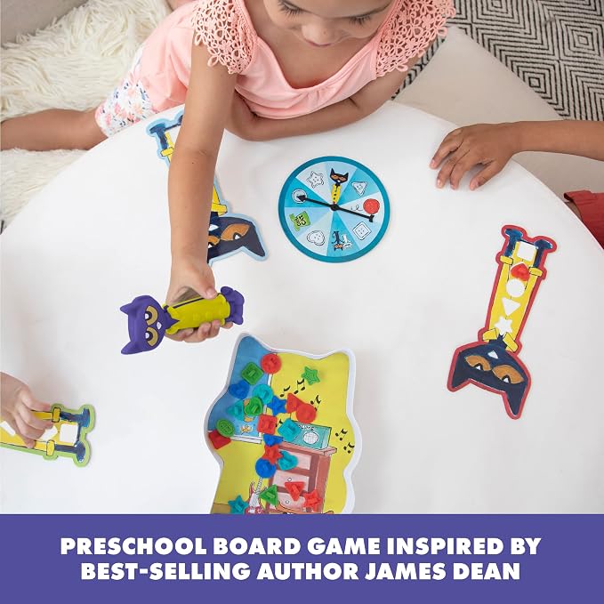 Educational Insights Pete The Cat I Love My Buttons Game - Shape Matching Games for Toddlers 3-5, Turn-Taking Kids Games, Toddler Fine Motor Skills Toys, Preschool Learning Activities | Shape Matching Games for Toddlers 3-5, Turn-Taking Kids Games, Tod...