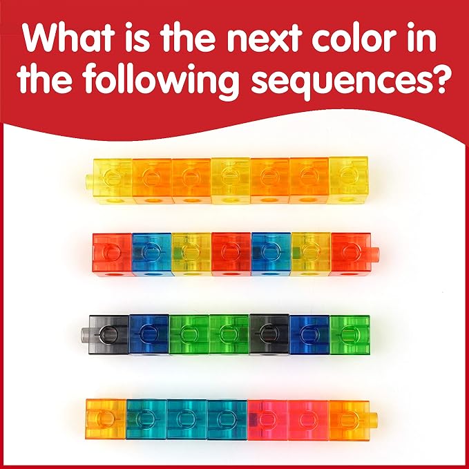 edxeducation Translucent Linking Cubes, Set of 100 | 0.8" Construction Toy for Early Math, Light Table Toy for Elementary & Preschool Learning