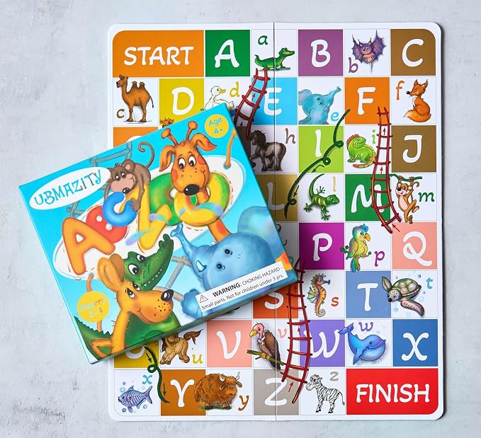 ABC Zoo Alphabet Board Game: Learn Letters & Words, Kids Ages 3-6 Gift | Letter Recognition, Vocabulary & Phonics Game, Preschool Toy, Family Game Night, Gift for a 4 Year Old Girl or Boy