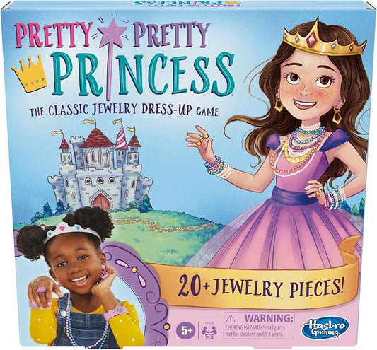 Pretty Pretty Princess Board Game, Classic Jewelry Dress-Up Games for Kids, Family Games for 2-4 Players, Kids Board Games, Ages 5 and Up