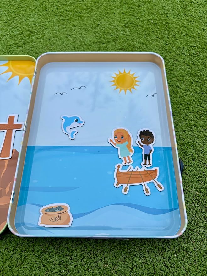 Jesus and Friends - Faith Based Magnet Set by Holy Kids is an Interactive and Entertaining Magnetic Play Set Intended to Foster Spiritual Engagement for Children in a Quiet and Relaxed Manner.