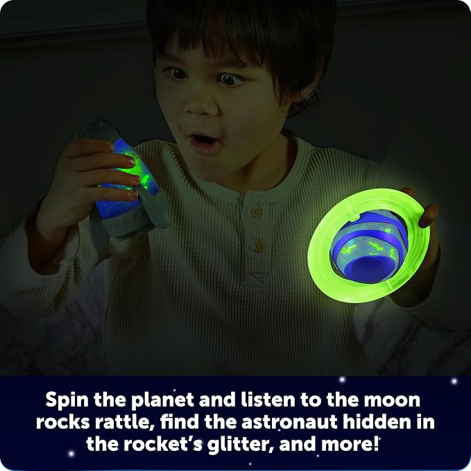 Learning Resources Soothing Space Sensory Fidget Set: Calming Sensory Toys, Tactile STEM Fidgets for Kids, Cute Planet Spinner, Calm Down Corner Supplies & Cool Gifts for Toddlers Ages 3+