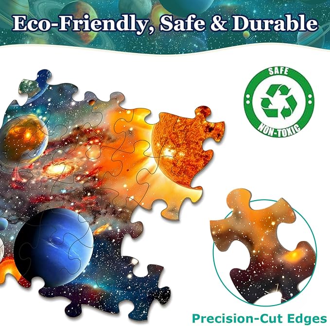 Puzzles for Kids Ages 4-6 6-8, 60 Piece Puzzles for Kids(2 Packs) | Jigsaw Puzzles Toddler Learning Educational Toy Set - Ocean, Dinosaur & Space, Kids Puzzles Ages 5-8 Toys Gifts