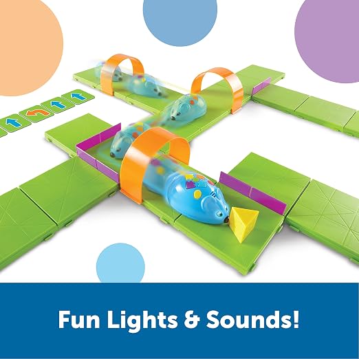Learning Resources Code & Go Robot Mouse Activity Set | Screen‑Free Coding Robot Toy, Early Programming for Kids, STEM Robotics Kit, Ages 4+