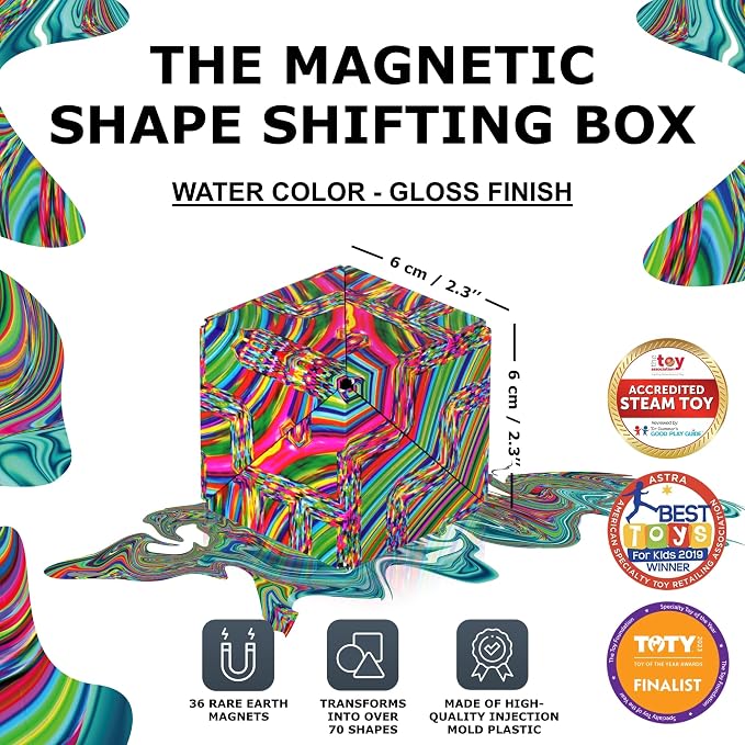 Shashibo DODECA Magnetic Puzzle Cube, Stress Relief Fidget Toy | 100+ Possible Shapes, Sensory Fidget Toy For Adults & Kids, Fun Shape Shifting Puzzle Box For All Ages