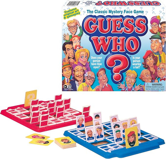 Guess Who? Board Game with Classic Characters by Winning Moves Games USA | Mystery Game of Deduction, 2 Players, Ages 6+