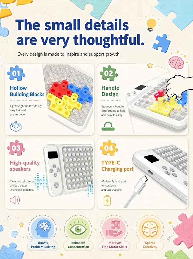 Super Blocks STEM IQ Games Pattern Color Matching & Slide Puzzles | 1030+ Color Matching Puzzles, 460+ Slide Puzzles, Brain Teasers & Logic Solving, For Kids & Teens