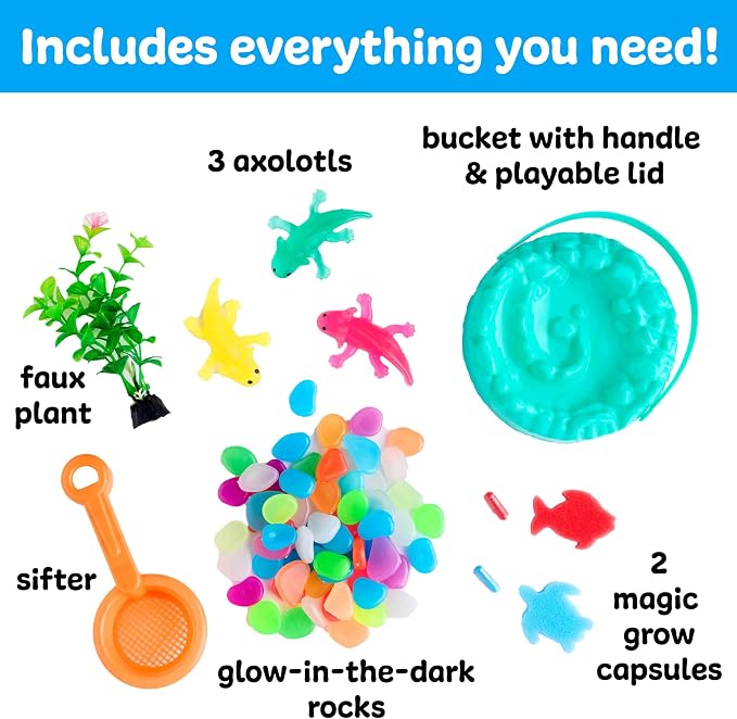 Creativity for Kids Sensory Adventure Axolotls Kit | Dig, Squish & Explore | Screen-Free Outdoor Activity for Kids & Summer Activities for Kids (Ages 4+)