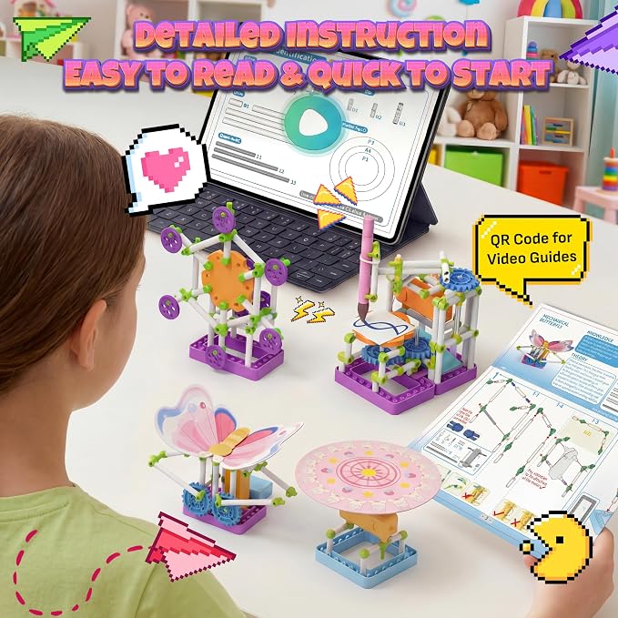SMILESSKIDDO Science Kit for Girls 100+ Experiments, STEM Toys | Educational Projects, Fun Experiments, Step-by-Step Instructions, Learning Gift for Kids, Ages 5-10