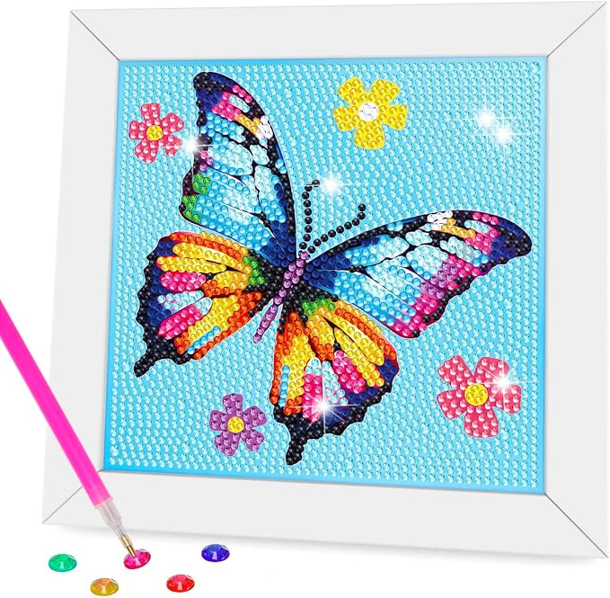Nardoll Diamond Art Kits with Wooden Frame - Crafts for Girls - Dimond Art Paintings - Arts and Crafts - GEM Art Supplies for Boys Adults Beginners Home Wall Decor Gifts