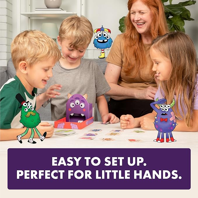 Exploding Kittens Monster Match, 2-6 Players, Ages 4+ Kids Matching Game | Roll dice, match monsters, and spot the right cards in this quick kids game that builds counting and pattern skills.