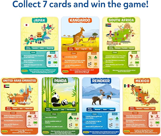 Skillmatics Guess in 10 Animals & Countries Combo - Card Game for Kids | For Boys, Girls, & Families Who Love Card Games, Educational Toys, Travel Games, Trivia, Gifts for Ages 6, 7, 8, 9, 10 & Up