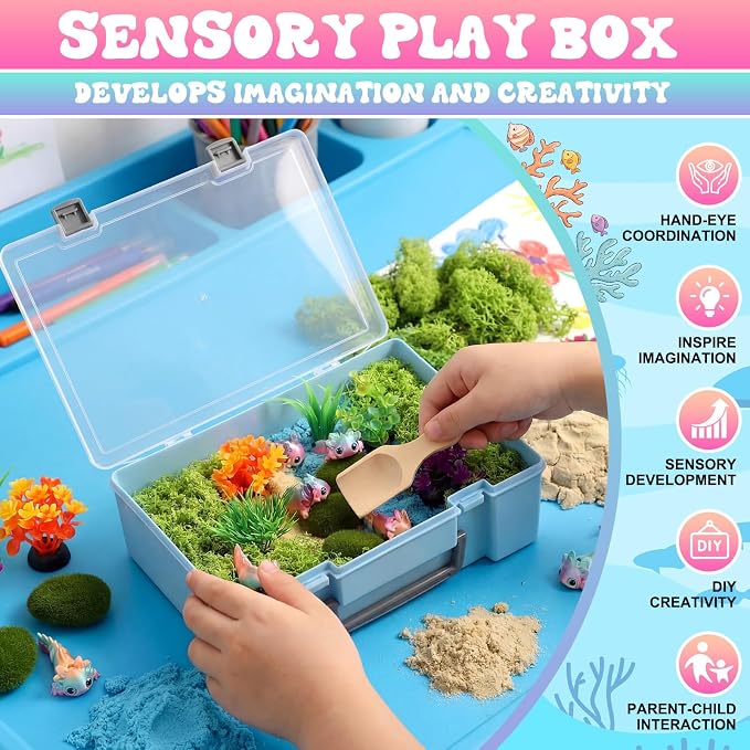 Jenaai Axolotl Sensory Bin Axolotl Sandbox Sand Kit Sensory Bin Filler Education Activities DIY Making Kit for Pretend Learning Game Play Ideal Decorations Gift Spring Sorting Counting Training