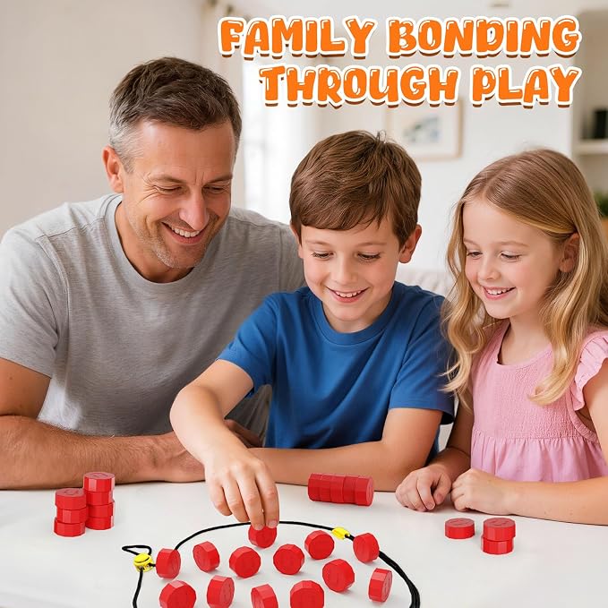 LLESSOO Magnet Chess Game Magnet Game with String, Strategy Board Games for Family, Party, Travel & Camping, Games for Kids 8-12 & Adults, 20 Chess Pieces, String and Storage Bag