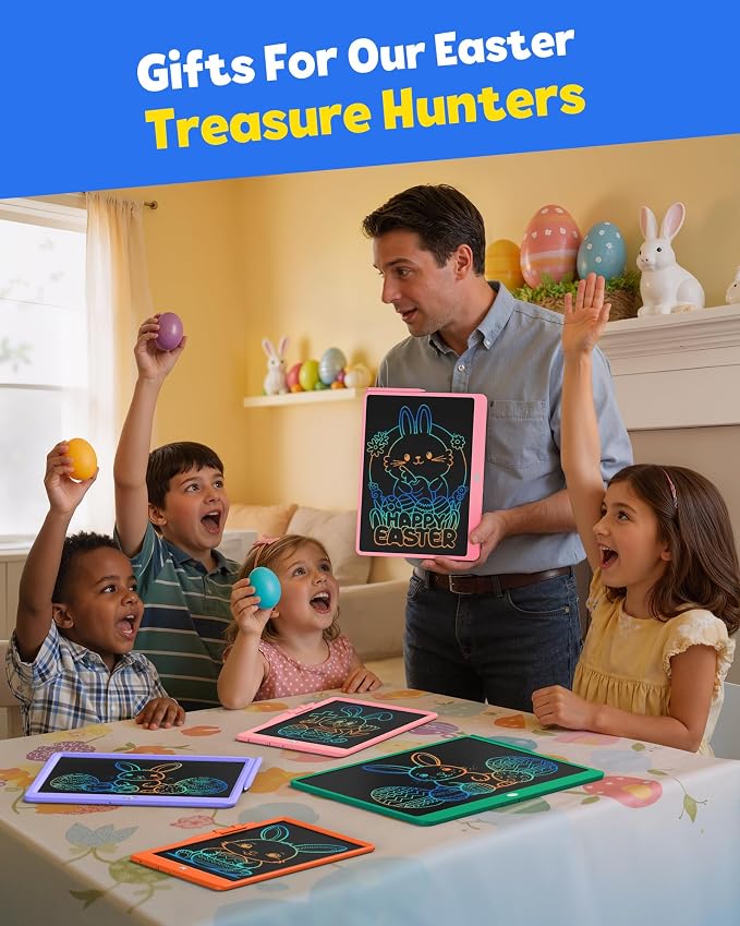 LCD Writing Tablet for Adults, Large Doodle Board, 16 Inch Colorful Drawing Tablet Writing Pad, Toddler Toys for 3 4 5 6 7 8 9 Year Old Girls Boys Teen, Birthday Gifts for Kids (Pink)