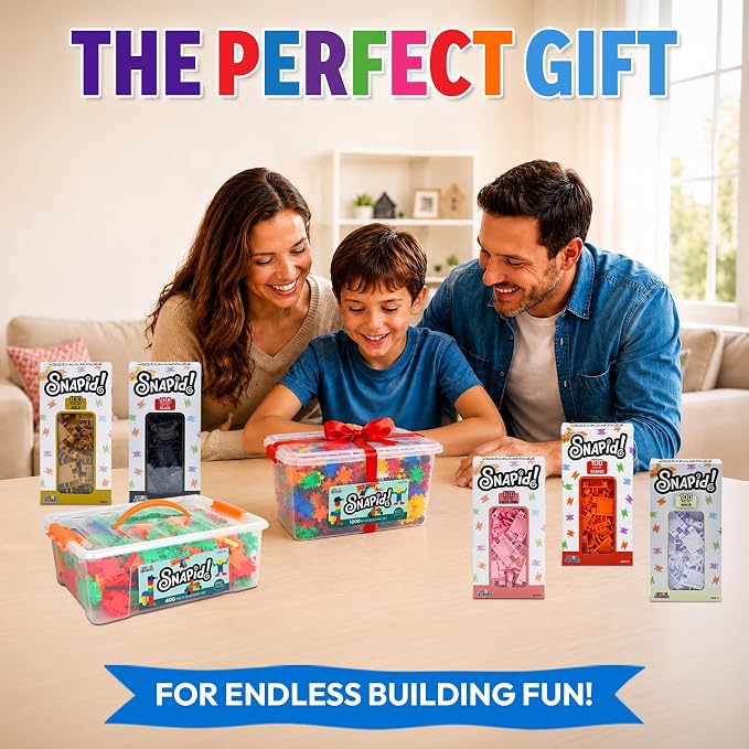 100 Piece Gold Snap Connecting Building Toy Set for Kids