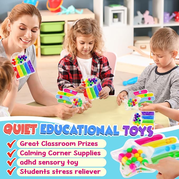 2 PCS Color Sorting Sensory Toys for Toddlers: Quiet Calming Travel Roadtrip Toys for Kids - Color Matching Game for Preschool Learning Activities - Classroom Prizes Toddlers Travel Essentials