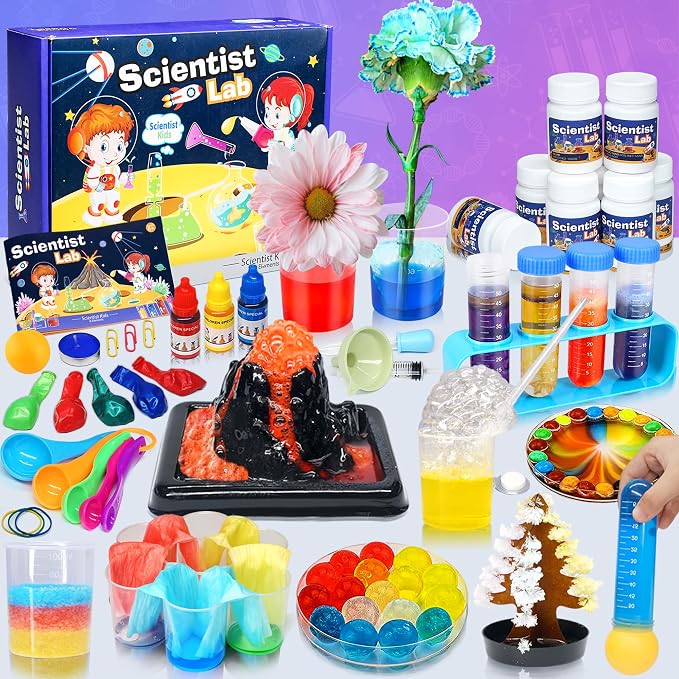 Kids Science Kit STEM Toys - Science Kits for Kids Age 6-8-12, 70 Science Lab Experiments Educational Games, 60+ PCS Science Toys, Christmas, Birthday Gift for 6-12 Year Old Boys Girls