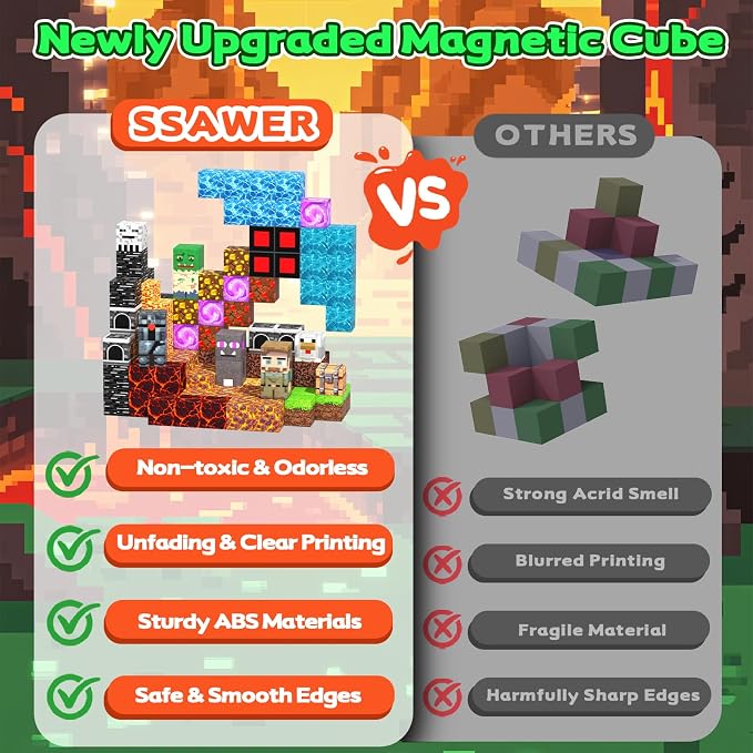 Magnetic Blocks, 150PCS Toys Building Cube Birthday Gifts for Kids | Magnetic Cubes, 0.8 inches Building Blocks, STEM Construction Toys Christmas Birthday Gifts for Kids Boys Girls