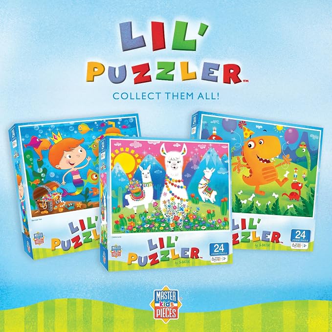 MasterPieces – Jigsaw Puzzle Set for Kids 6+ Years, 4-Pack of 48 Pieces, Educational and Fun Game, Lil Puzzler Collection, Gift Idea for Children, 8" x 10"