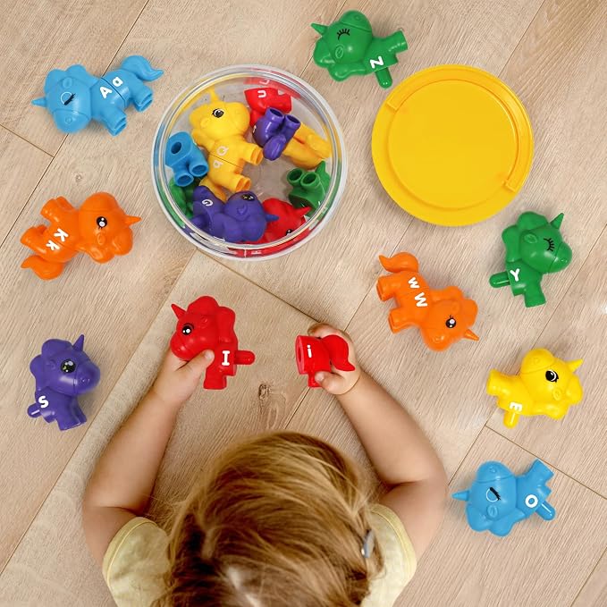 TSYAN Matching Letter Fine Motor Toys for Toddlers,ABC Alphabet Preschool Learning Activities Classroom Must Haves Sensory Sorting Educational Toy Sets for Kids