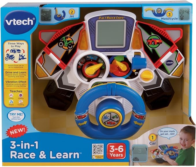VTech 3-in-1 Race and Learn, Blue