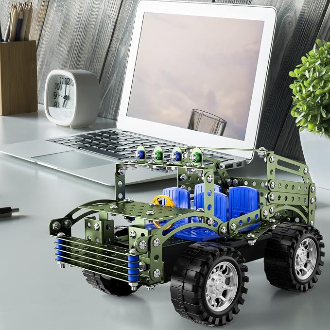 Lucky Doug Building Toys Model Truck Set - STEM Project for Kids Ages 8-12, Assembly Model Car Kits Toys for Kids Boys 8 9 10 11 Years Old