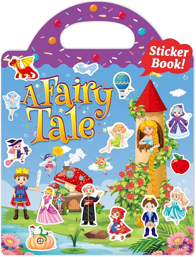 Benresive Reusable Sticker Book for Toddlers, Travel Stickers for Kids | Toddler Toys, Boys Girls Birthday Gifts, Airplane & Road Trip Essentials Kids, No Mess Waterproof Toddler Crafts Activities