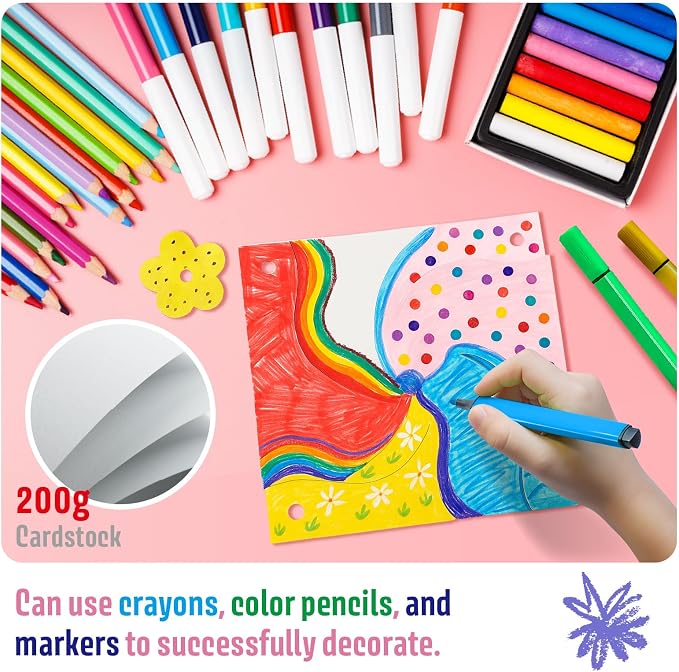 KwestSync 48 Pack DIY Pinwheels for Kids - Bulk Spring Summer Crafts for Kids 3-5, 4-6, 4-8, Color Your Own Paper Windmill - Great Activity for Party, VBS, Patriotic Classroom Birthday