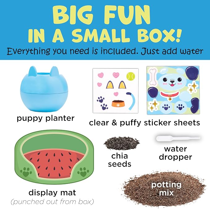 Creativity for Kids Plant-A-Pet: Puppy Toys for Girls - Mini Gifts for Girls, Arts and Crafts for Kids, DIY Activity Set & Screen Free Summer Fun (Ages 6+)