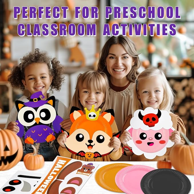 16 Pack Arts and Crafts for Kids Toddler DIY Animal Paper Plate Art Gifts