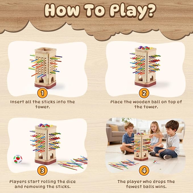 Montessori Board Game for Kids 4-8, Educational Math Family Games | Upgraded 2 in 1 Design with Storage, Multiplay Family Board Game, Montessori Educational Math Toy, Birthday & Christmas Gift