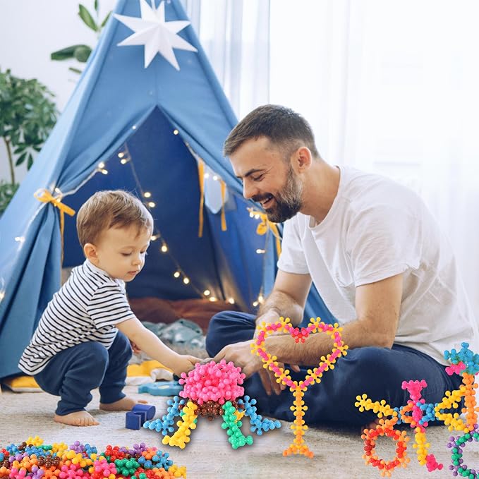 TOMYOU 300 Pieces Building Blocks Kids STEM Toys Educational Classroom | Sensory, Interlocking Solid Plastic for Preschool Boys and Girls Aged 3+, Safe Material Creativity