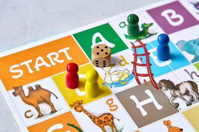 ABC Zoo Alphabet Board Game: Learn Letters & Words, Kids Ages 3-6 Gift | Letter Recognition, Vocabulary & Phonics Game, Preschool Toy, Family Game Night, Gift for a 4 Year Old Girl or Boy