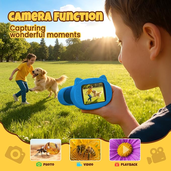 Handheld Digital Mini Microscope for Kids: 1000X 4K 2.4" Microscopes Toys | Portable Pocket STEM Electronic Learning Educational Science Kit 8-12 Birthday Gift 4 5 6 7 Year Old Boy Girl