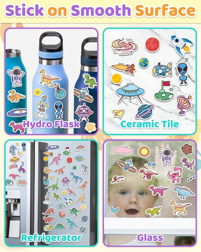 Benresive Reusable Sticker Book for Toddlers, Stickers for Kids, Travel Toy | Toddler Toys, Boys Girls Birthday Gifts, Airplane & Road Trip Essentials Kids, No Mess Waterproof Toddler Crafts Activities