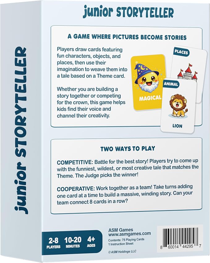 Junior Storyteller, Conversation Card Game for Kids 4-8, Speech Therapy Toy | Fun Learning Activity & Educational Game for Kids, Speech Therapy Resource, Special Education & Preschool Classroom Must Have